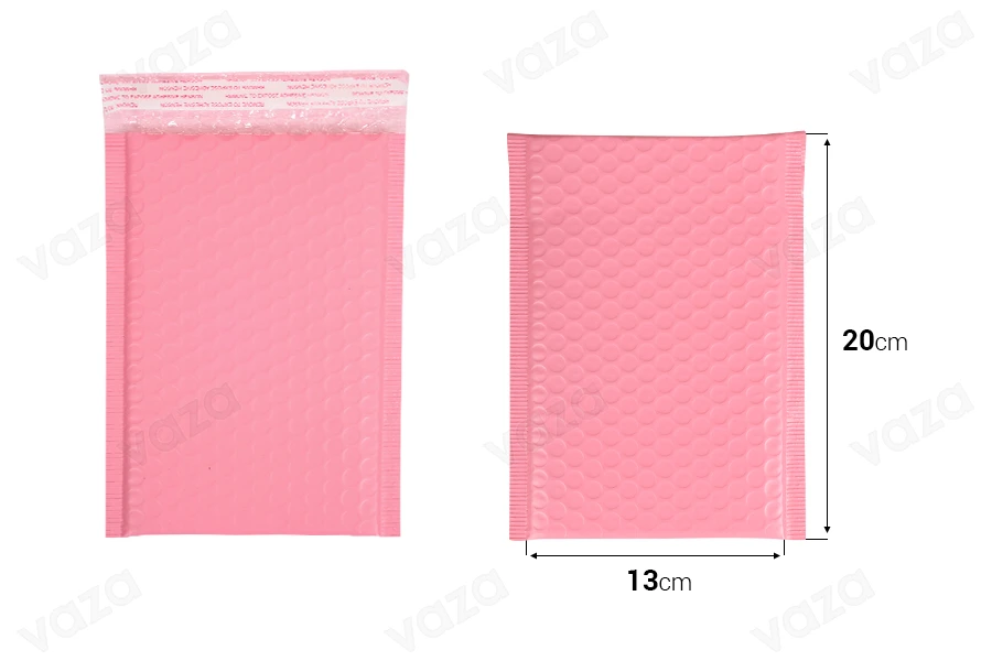 Buste imbottite 13x20 cm di colore rosa opaco - 10 pz-εικόνα_διαστάσεις
