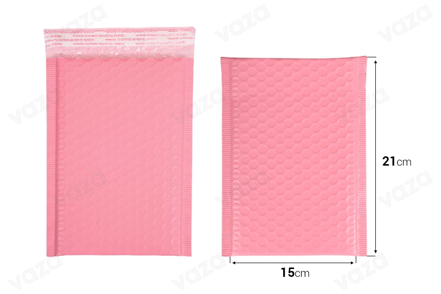 Umschläge mit Airplast 15x21cm in mattrosa Farbe-bildabmessungen