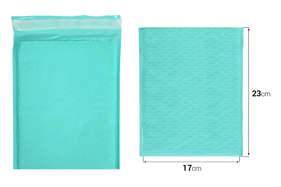 Envelopes with airplast 17x23 cm in bright green matte color