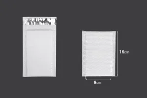Φάκελοι με αεροπλάστ 9x15 cm σε λευκό ματ χρώμα - 10 τμχ-2