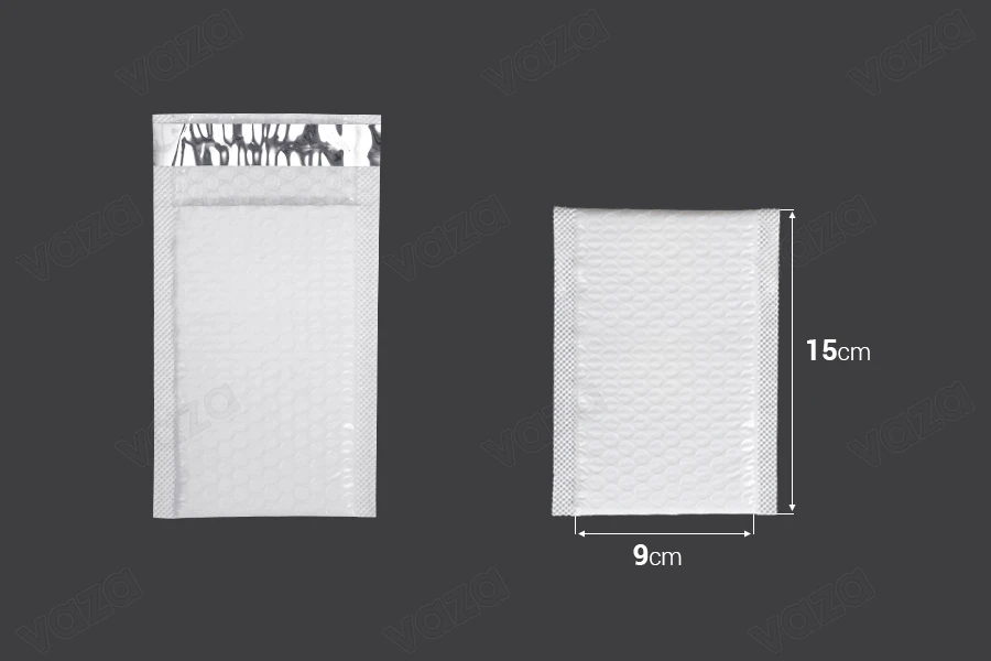 Φάκελοι με αεροπλάστ 9x15 cm σε λευκό ματ χρώμα - 10 τμχ Φάκελοι με αεροπλάστ 9x15 cm σε λευκό ματ χρώμα - 10 τμχ-εικόνα_διαστάσεις