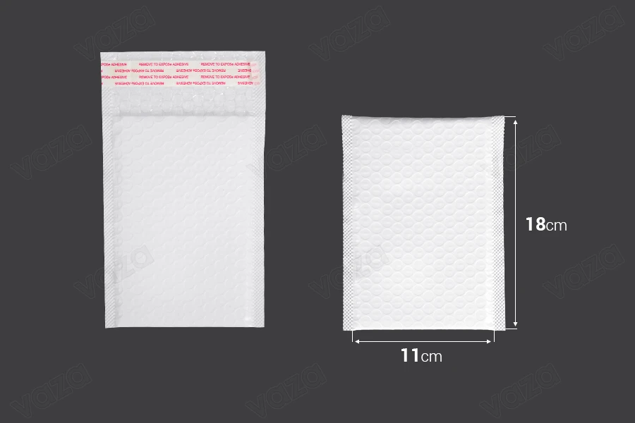 Envelopes with airplast 11x18 cm in white matte color - 10 pcs-image_dimensions