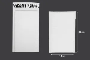Φάκελοι με αεροπλάστ 14x25 cm σε λευκό ματ χρώμα - 10 τμχ-2