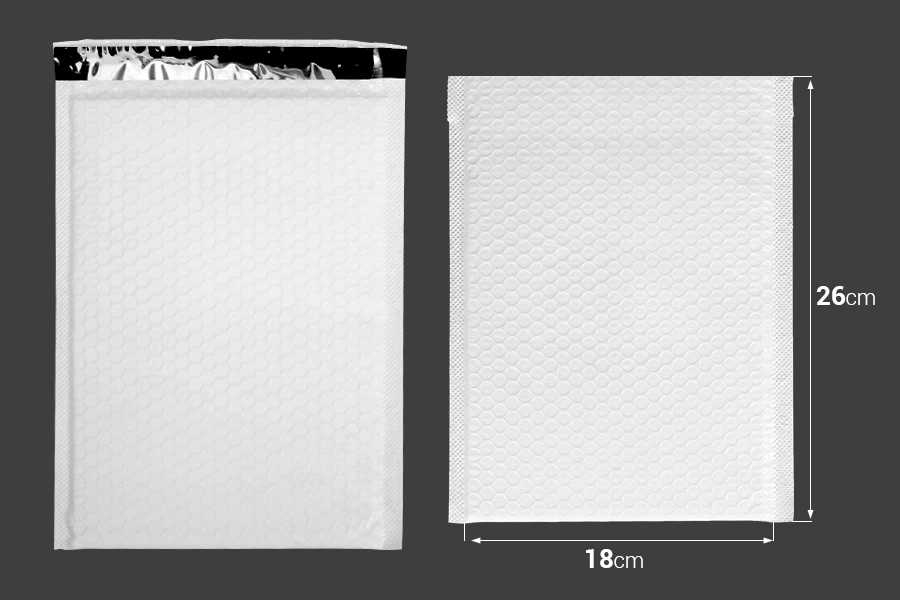 Φάκελοι με αεροπλάστ 18x26 cm σε λευκό ματ χρώμα - 10 τμχ Φάκελοι με αεροπλάστ 18x26 cm σε λευκό ματ χρώμα - 10 τμχ