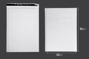 Φάκελοι με αεροπλάστ 22x32 cm σε λευκό ματ χρώμα - 10 τμχ-2