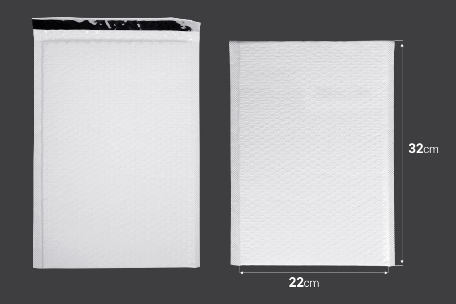 Φάκελοι με αεροπλάστ 22x32 cm σε λευκό ματ χρώμα - 10 τμχ Φάκελοι με αεροπλάστ 22x32 cm σε λευκό ματ χρώμα - 10 τμχ