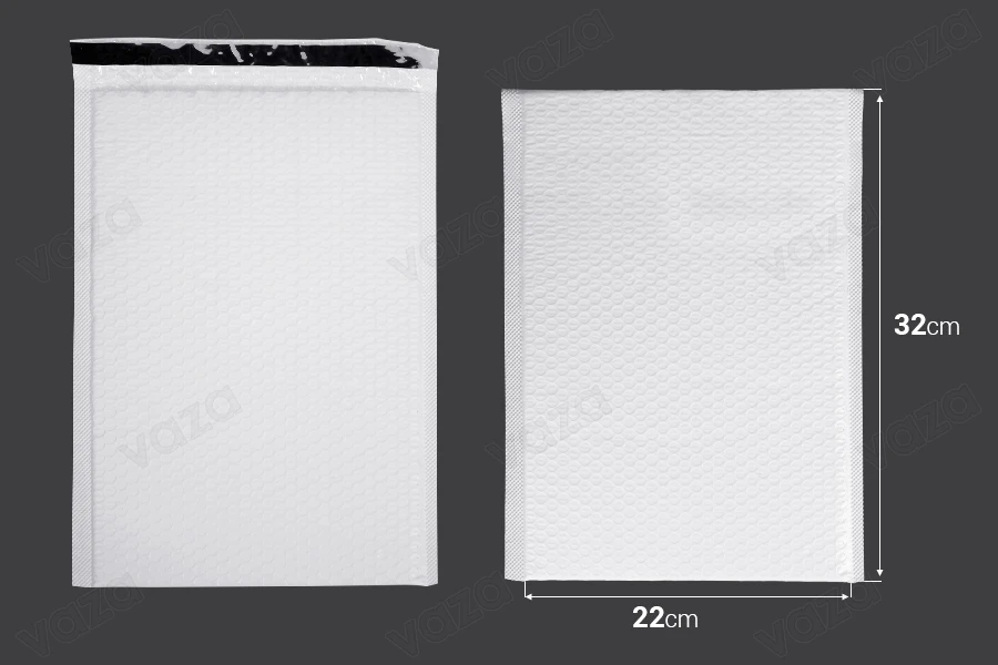 Umschläge mit Airplast 22x32cm in mattweißer Farbe-bildabmessungen