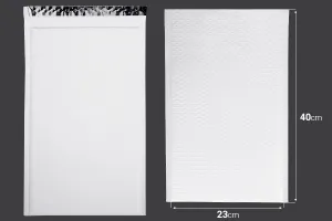 Buste imbottite  23x40 cm di colore bianco opaco-2