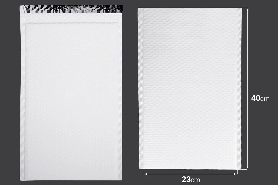 Φάκελοι με αεροπλάστ 23x40 cm σε λευκό ματ χρώμα - 10 τμχ