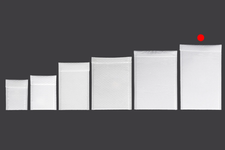 Φάκελοι με αεροπλάστ 23x40 cm σε λευκό ματ χρώμα - 10 τμχ