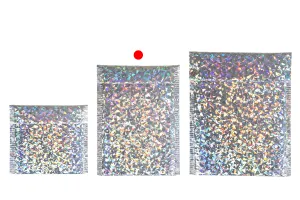 Enveloppes à bulles d'air aux dimensions 13 x 20 cm en couleur argent irisé - 10 pcs-4