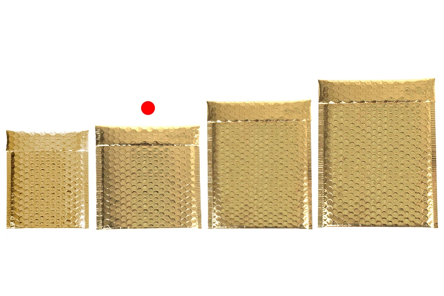 Umschläge mit Airplast 16x18cm in glänzender Goldfarbe - 10 Stück Umschläge mit Airplast 16x18cm in glänzender Goldfarbe - 10 Stück