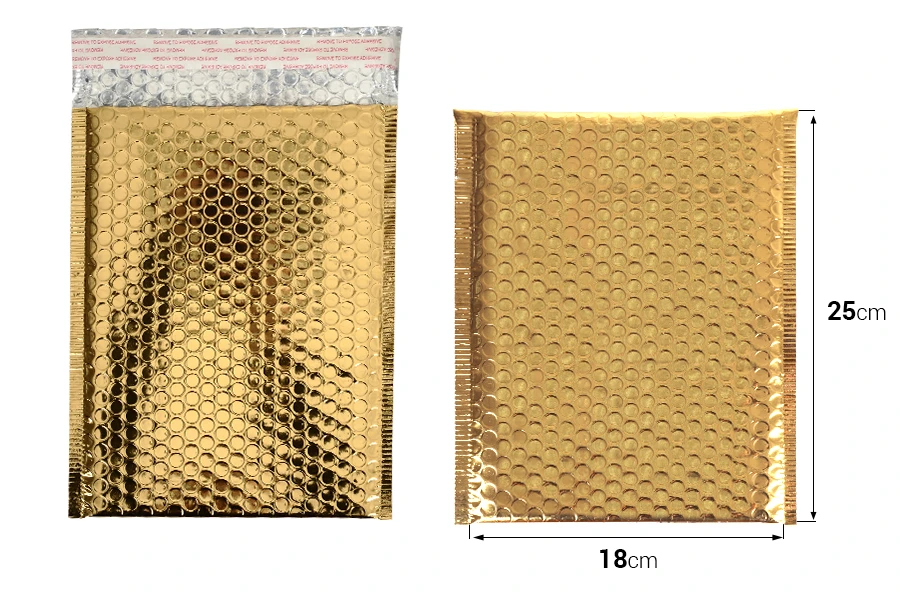 Φάκελοι με αεροπλάστ 16x22,5 cm σε χρυσό γυαλιστερό χρώμα - 10 τμχ Φάκελοι με αεροπλάστ 16x22,5 cm σε χρυσό γυαλιστερό χρώμα - 10 τμχ