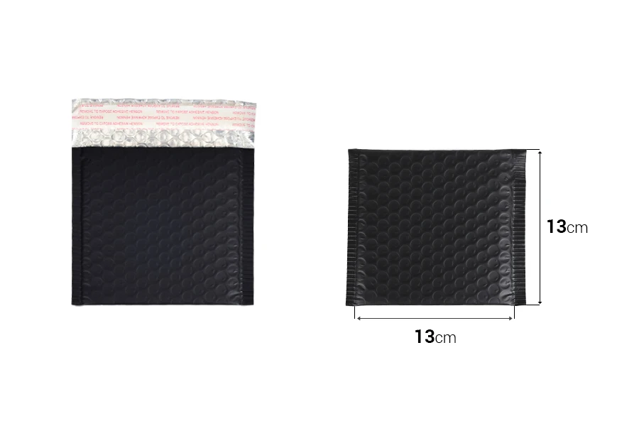 Φάκελοι με αεροπλάστ 13x13 cm σε μαύρο ματ χρώμα - 10 τμχ Φάκελοι με αεροπλάστ 13x13 cm σε μαύρο ματ χρώμα - 10 τμχ