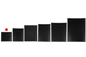 Enveloppes à bulles d'air aux dimensions 13 x 13 cm en couleur noir mat - 10 pcs-5
