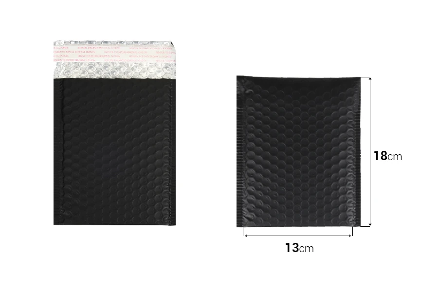 Envelopes with airplast 13x18 cm in black matte color - 10 pcs Envelopes with airplast 13x18 cm in black matte color - 10 pcs