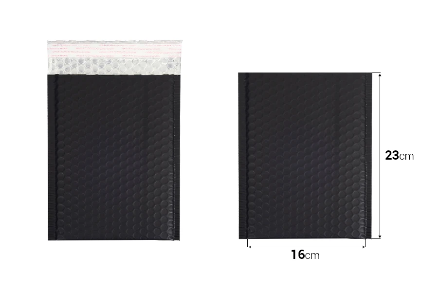 Φάκελοι με αεροπλάστ 16x23 cm σε μαύρο ματ χρώμα - 10 τμχ Φάκελοι με αεροπλάστ 16x23 cm σε μαύρο ματ χρώμα - 10 τμχ