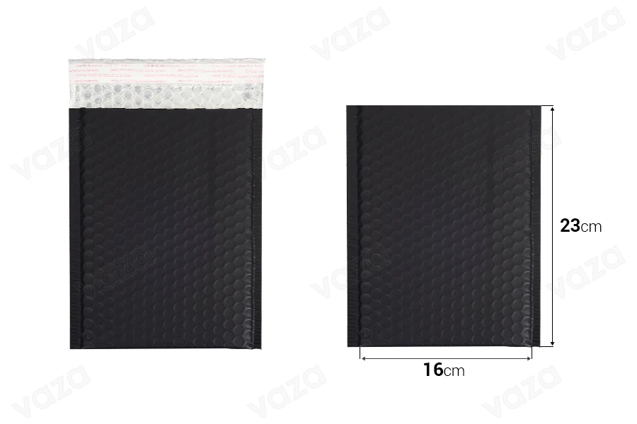 Envelopes with airplast 16x23 cm in black matte color - 10 pcs-image_dimensions