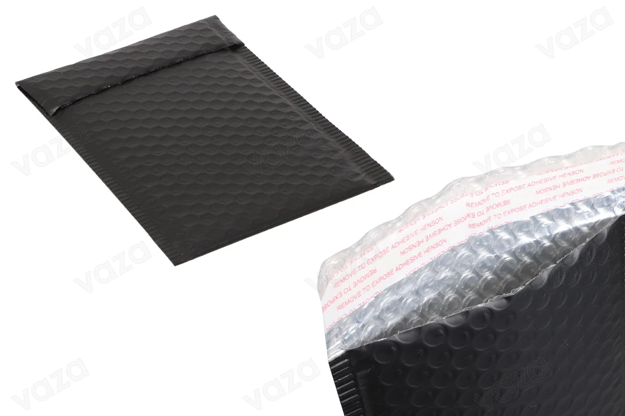 Envelopes with airplast 16x23 cm in black matte color - 10 pcs-image_product