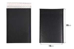 Enveloppes à bulles d'air aux dimensions 18 x 28 cm en couleur noir mat - 10 pcs-2