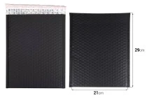 Φάκελοι με αεροπλάστ 21x29 cm σε μαύρο ματ χρώμα - 10 τμχ