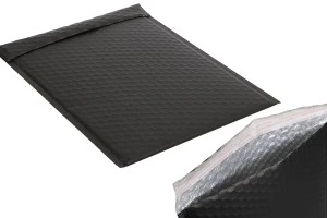 Φάκελοι με αεροπλάστ 21x29 cm σε μαύρο ματ χρώμα - 10 τμχ-1
