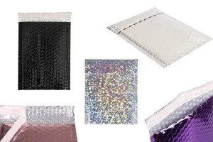 Enveloppes à bulles d'air aux dimensions 16 x 23 cm en différentes teintes brillantes - 10 pcs-1