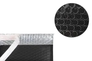 Enveloppes à bulles d'air aux dimensions 13 x 13 cm en couleur noir mat - 10 pcs-3