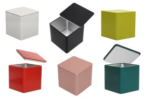 Boîte de rangement en métal 85x85x85 carrée en différentes couleurs-1