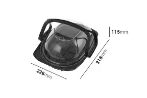 Emballage en plastique (ustensile) 318x226x115 mm avec poignée et couvercle -12 pcs-2