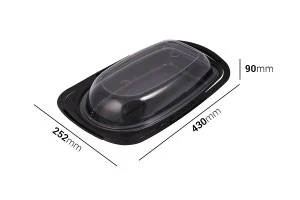 Emballage plastique (ustensile) 430x252x90 mm avec poignée et couvercle-2