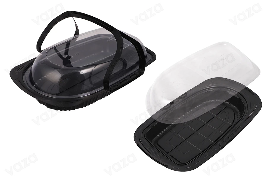 Συσκευασία (σκεύος) πλαστική 430x252x90 mm με χερούλι και καπάκι - 12 τμχ-εικόνα_προϊοντική