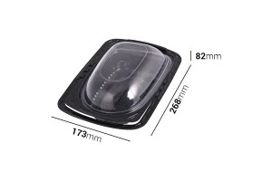 Emballage plastique (ustensile) 268x173x82 mm avec poignée et couvercle - 12 pcs-2