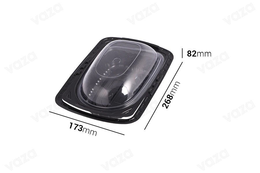 Συσκευασία (σκεύος) πλαστική 268x173x82 mm με χερούλι και καπάκι - 12 τμχ-εικόνα_διαστάσεις