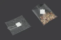 Σακουλάκια για τσάι 75x90 mm με καρτελάκι χωρίς τύπωμα - 100 τμχ