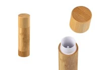 Bamboo θήκη για κραγιόν - lip stick  χειλιών 5g (πλαστικό εσωτερικό) - 6 τμχ