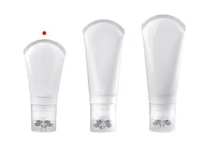 Tube en plastique de 100 ml de couleur blanche avec billes métalliques roll-on et capuchon transparent-6
