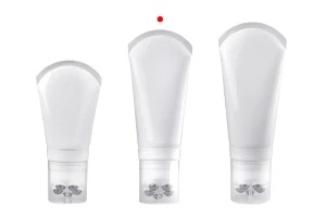 Tube en plastique de 150 ml de couleur blanche avec billes métalliques roll-on et capuchon transparent-6
