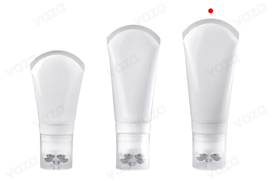 Σωληνάριο πλαστικό λευκό 200 ml με μεταλλικές μπίλιες roll on και διάφανο καπάκι Σωληνάριο πλαστικό λευκό 200 ml με μεταλλικές μπίλιες roll on και διάφανο καπάκι-εικόνα_σύνθεση