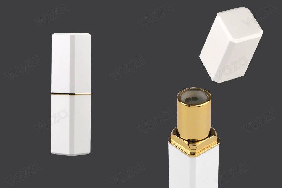 Θήκη για κραγιόν - lip stick 3,5 γρ σε λευκό ματ χρώμα - 5 τμχ-εικόνα_προϊοντική