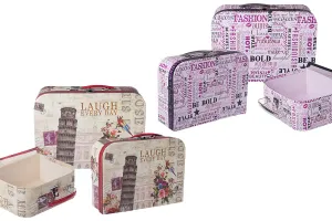 Valigetta per regalo con maniglie metalliche e clip, set di 3 pezzi-2