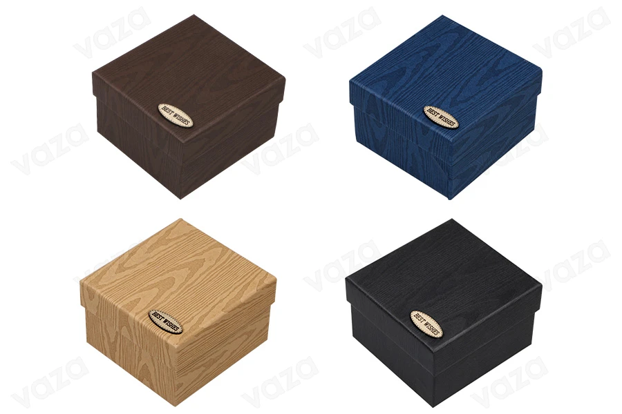 Κουτάκι δώρου χάρτινο 86x92x56 mm σε διάφορα χρώματα - 12 τμχ-εικόνα_σύνθεση
