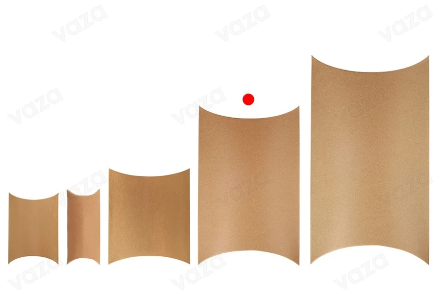Scatolina di carta 370x250x80 mm di carta kraft a forma di cuscino - 20 pezzi-εικόνα_σύνθεση