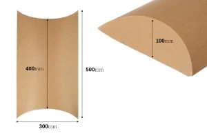 Κουτάκι χάρτινο 500x300x100 mm από χαρτί κραφτ σε σχήμα μαξιλάρι - 20 τμχ-2