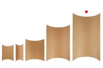 Κουτάκι χάρτινο 500x300x100 mm από χαρτί κραφτ σε σχήμα μαξιλάρι - 20 τμχ