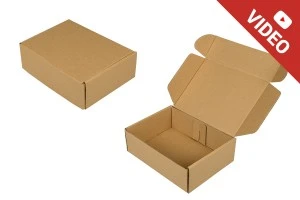 Scatola da imballaggio in carta kraft 220x160x70 mm - 20 pezzi.