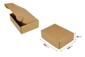 Κουτί συσκευασίας από χαρτί κραφτ 220x160x70 mm - 20 τμχ-2