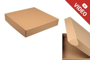 Scatola da imballaggio in carta kraft senza finestra 400x400x80 mm - Confezione 20 pz