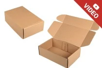 Boîte d'emballage en papier kraft sans fenêtre 260 x 160 x 80 mm - 20 pcs Boîte d'emballage en papier kraft sans fenêtre 260 x 160 x 80 mm - 20 pcs