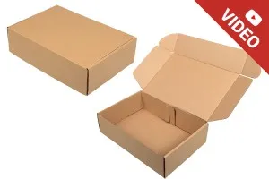 Scatola da imballaggio in carta kraft senza finestra 300x200x80 mm - 20 pz
